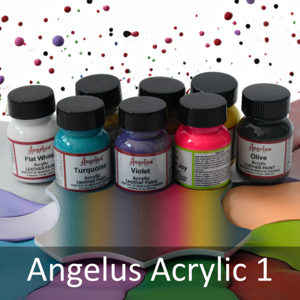 Angelus Premium Leder-Acrylfarben Set 1 (Flat White - Mint)